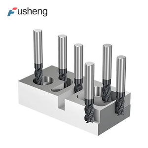 FUSHENG <span class=keywords><strong>Fraise</strong></span> à bout plat en carbure de tungstène HSS personnalisée, 3 flûtes, 5 mm, <span class=keywords><strong>pour</strong></span> l'acier inoxydable - Product Image 1