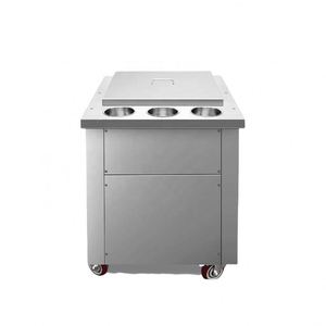 Commercial Double <b>Pan</b> Rolled Ice Cream Machine 1500-4000W Fried Ice Cream Roll Machine with High Power Motor - Product Image 4