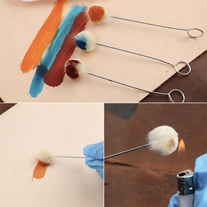Herramientas DIY para teñir cuero: Aplicador de lana, Aplicadores de lana, Pincel de bola, Pincel para teñir con aceite y alcohol, Aplicador de imprimación - Product Image 6