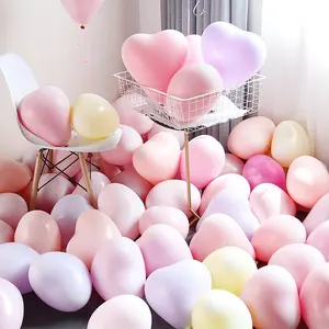 Globos de látex con forma de corazón para el Día de San Valentín, globos de helio de amor para boda