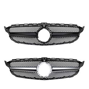 Mercedes-Benz C-Class W205 Front Grille ABS Plastic Chrome Plated Bumper Replacement 2015-2020 - Product Image 1