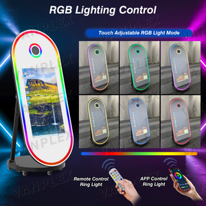 Cabina de Fotos con Espejo Mágico, 60 Pulgadas Ovalada, Pantalla Táctil de 32 Pulgadas, Impresión Instantánea, Portátil, Todo en Uno, Venta al Por Mayor - Product Image 6