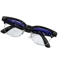 Nouvelles lunettes intelligentes anti-lumière bleue avec IA, caméra vidéo 1080P anti-vibration, étanches IPX-6, chargement magnétique, application de traduction vocale