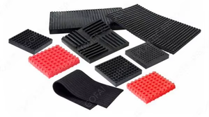 Tapis d'isolation phonique et anti-vibrations en caoutchouc haute élasticité 500*500*50 - Spécialisé pour les sols flottants - Product Image 5