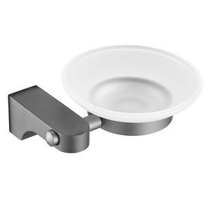 Gun Grey Bull Horn Space Aluminio Comercio exterior Juego de colgadores de baño 6-7 piezas Estante de papel higiénico Red de jabón Toallero de un solo poste - Product Image 5