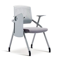Chaise de bureau multifonctionnelle en maille au design moderne, pliable, pour la formation, les études, la maison, le bureau, la salle de conférence, l'école