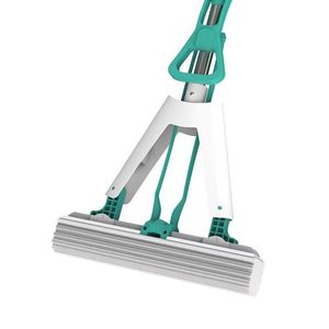 Serpillère Éponge Pliable Mains Libres avec Manche Télescopique en Acier Inoxydable, Absorbante et Réutilisable, à Taux de Déshydratation Élevé pour la Maison - Product Image 1