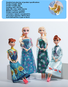 Muñeca de Vinilo de 30 cm de las <span class=keywords><strong>Hermanas</strong></span> Princesas de las Nieves, Película Clásica de Dibujos Animados de 2024, Juguete Miniatura para Niñas, Regalo para el Hogar, en Bolsa OPP - Product Image 3