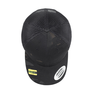 Topi Trucker Jaring Yu Poong 6606 <span class=keywords><strong>M</strong></span> C Pria dengan Bordir 3D Logo Custom Pabrik, Cetak Kamuflase Hitam, Gorras - Product Image 4