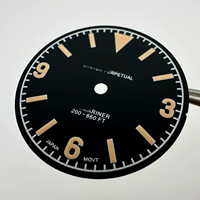 Cadran de montre de plongée 28,5 mm noir vert lumineux, pièces de modification pour mouvement de montre mécanique NH35/NH36