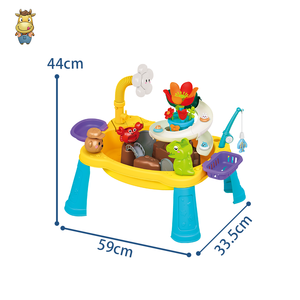 Table de jeu électrique tournesol pour sable et eau avec canne à pêche et fontaine, jouet sensoriel d'extérieur pour tout-petits, jouet de plage, vente en gros - Product Image 2