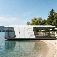 Maison capsule préfabriquée en acier, hôtel de luxe, villa, immeuble de bureaux, moderne, alimenté à l'énergie solaire