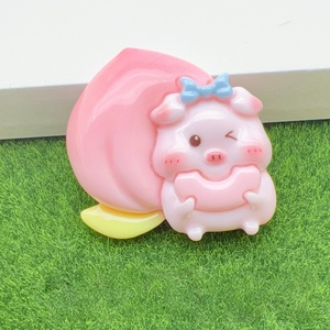 Factory Direct Sale Pink Peach Baby <strong>Pig</strong> Resin <strong>charms</strong> Flat Back Resin <strong>charms</strong> Wholesale Large Cartoon Resin <strong>charms</strong> - Product Image 5