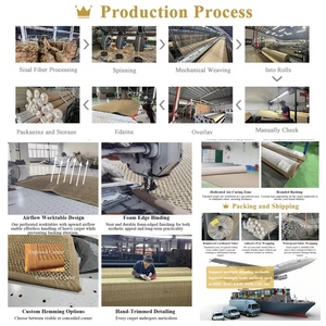 <span class=keywords><strong>Tappeto</strong></span> in Fibra di Sisal Naturale LEJING, Personalizzabile, Antiscivolo, Adatto per Animali Domestici, Ecologico, Moderno - Product Image 5