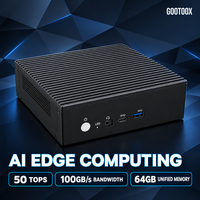 Kotak Komputasi AI Edge untuk Digital Signage, Host Inferensi AI, Cangkang Logam