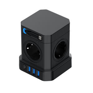 Stop Kontak Ekstensi USB-C 20W EU 5 Stopkontak 3 USB-A 1 USB-C 20W Kabel Panjang 2M 16A Tahan Api Bersertifikasi CE - Product Image 2