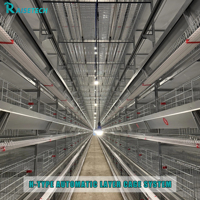 Cage à poulets en batterie entièrement automatique, haute capacité, structure durable, cage à poules pondeuses de type H, équipement d'élevage avicole