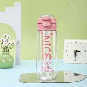 Stylish Student With <b>Straw</b> Large Capacity Adult Water Bottle High-Quality Portable Thermally Insulated <b>Plastic</b> Cup Drinkware - Product Image 5