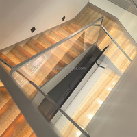 Escalier intérieur personnalisé moderne à double rampe conception lisse droite pour Villa caractéristiques décoratives élégantes
