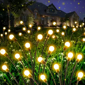 IP65 Glühwürmchen Urlaub Hochzeits feier 6 8 10 LED Licht schwanken RGB wasserdicht Feuer wurm Dekoration Glühwürmchen Licht Solar Garten Licht