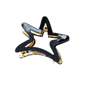 Pince à cheveux en forme d'étoile à cinq branches creuse en acétate, pince requin pour femme, accessoire de coiffure tendance et élégant - Product Image 5