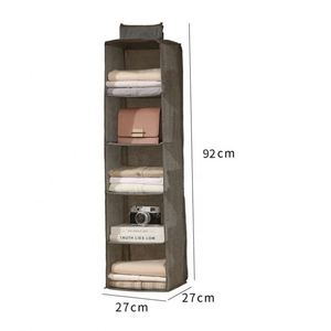 Sacs de rangement pliables en tissu durables pour vêtements, sous-vêtements et chaussettes - Organisateur suspendu pour placard de chambre - Product Image 6