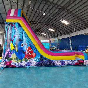 Castillo inflable gigante para fiestas infantiles al aire libre, tobogán inflable, tobogán seco inflable con temática oceánica - Product Image 2