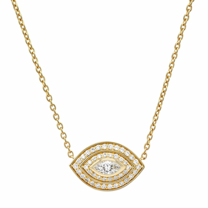 Collar Solitario de Diamantes en Plata 925 Gemnel, Collar con Colgante de Oro, Collar Ético con Diamantes CZ para Mujer - Product Image 3