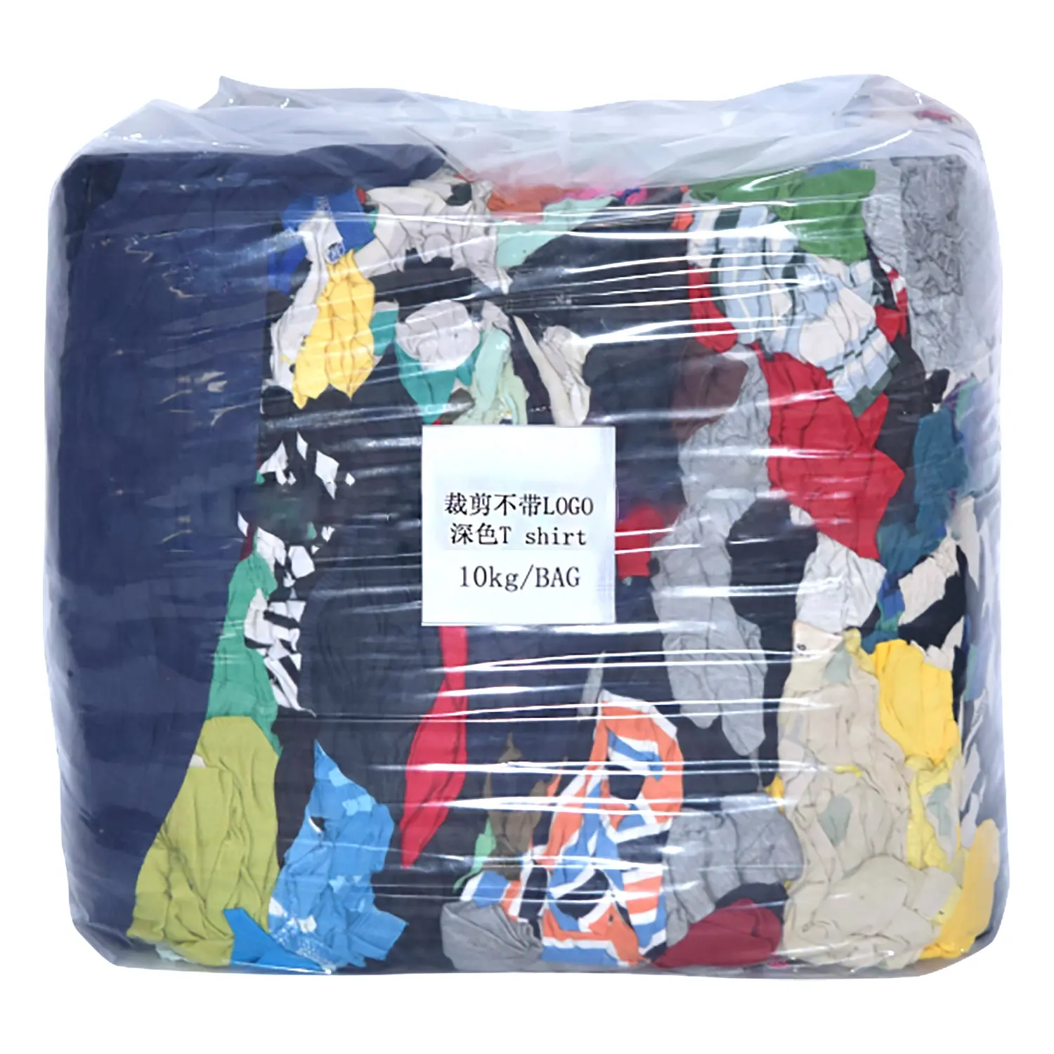 Тёмная Смешанная цветная промышленная ткань 10 кг, фабричная продажа, хлопчатобумажная переработанная футболка, хлопчатобумажная тряпка 20 кг