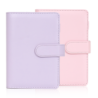 Carnet de budget A6 à couverture rigide en cuir PU, 100 feuilles, carnet hebdomadaire et mensuel