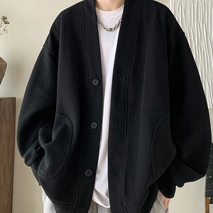 Pull en tricot rayé pour homme, veste élégante et raffinée à col rond - Product Image 6