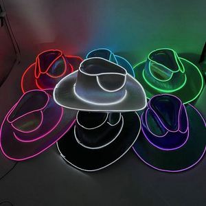 Nuevo Sombrero de Vaquero con Luces LED de Neón para Bodas, Carnavales, Festivales, Fiestas, Disfraces, Sombreros de Personajes de Playa - Product Image 2