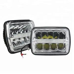 Square 4*6 Inch 5*7 Inch LED Car Headlight With High Low Beam DRL Function LED Car Headlights For JW Speaker Tuck