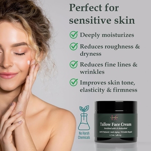 Crème pour le visage au suif de boeuf Lance OEM ODM hydrate en profondeur la peau réparer la fermeté crème de suif nourrie à l'herbe avec bakuchiol - Product Image 3