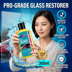 Nettoyant Vitres <span class=keywords><strong>Voiture</strong></span> 300ml : Éliminateur de Film Huileux, <span class=keywords><strong>Anti</strong></span>-<span class=keywords><strong>Pluie</strong></span>, <span class=keywords><strong>Anti</strong></span>-Reflet, <span class=keywords><strong>Cire</strong></span> pour Pare-Brise - Product Image 4