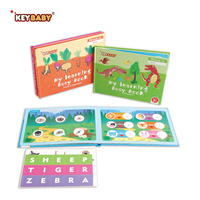 Tableau d'activités et livre d'activités en bois laminé réutilisable avec autocollants pour l'apprentissage des chiffres, idéal pour les voyages et l'éducation des tout-petits