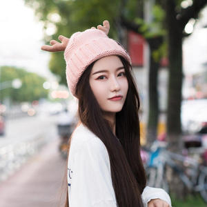 Chapeau <span class=keywords><strong>de</strong></span> Noël en tricot à motif <span class=keywords><strong>de</strong></span> bois <span class=keywords><strong>de</strong></span> cerf, vente en gros, haute qualité, personnalisable, chapeau <span class=keywords><strong>de</strong></span> Noël en tricot épais, chapeau <span class=keywords><strong>de</strong></span> Père Noël - Product Image 5