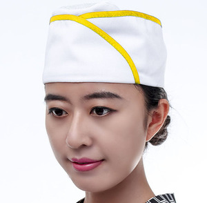 Cantina ajustable hombres mujeres Restaurante Camarero trabajo sombrero comida japonesa restaurante algodón poliéster logotipo personalizado liso chef sombrero - Product Image 2
