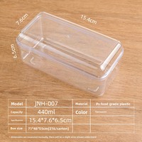 Boîte d'emballage rectangulaire de qualité alimentaire, haute transparence, en plastique rigide, grande boîte pour viande séchée, boîte cadeau vide JNH-007