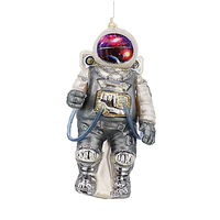 Venta caliente hombres/mujeres creatividad espacio astronauta Robot cristal colgante Hip-hop Street Pop Navidad bola árbol adornos
