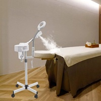 Vapeur facial 2-en-1 Lampe grossissante 5x Machine à ozone Blanchiment Perte de poids Traitement de l'acné Nez Seins UK Spa Salon de beauté