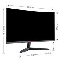 Moniteur de jeu PC incurvé Koorui 27E6CA, prix direct usine, 27 pouces, Full HD, 180 Hz, moniteur d'ordinateur de bureau pour les joueurs et l'utilisation au bureau