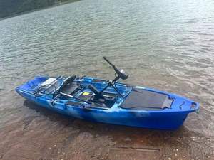 皮划艇工厂 13 英尺旋转成型双踏板驱动塑料鱼用电动马达皮划艇折叠舵带可调节高度座椅 - Product Image 4