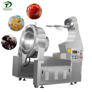 100-1000 Liters Automatic Tilting Cooking Mixer Machine Gas Electric Industrial Cooker Pot For Surimi Halwa Sauce Hummus