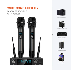 Professional Handheld Wireless Dynamic Mic Stage Performance Vlogging UHF Wireless Karaoke Microphone For Church