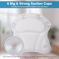 Oreillers de bain relaxants BBCare écologiques avec 6 ventouses antidérapantes, soutien moderne pour les épaules et le cou, épais, doux et 3D Air