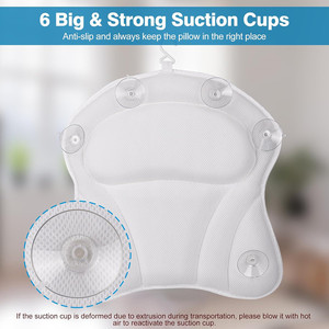 หมอนรองศีรษะอาบน้ำ <span class=keywords><strong>BBCare</strong></span> Relaxing พร้อมจุกดูดกันลื่น 6 จุด หมอนรองอาบน้ำ Inmorven Spa แบบหนานุ่ม ระบายอากาศได้ดีด้วยตาข่าย 3 มิติ - Product Image 2
