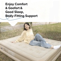 Matelas gonflable OEM avec pompe électrique intégrée, style moderne, matériau en PVC floqué, adapté à deux personnes