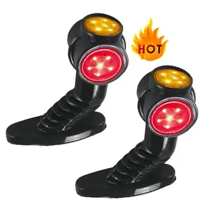 2023 New!!! Best seller Trailer Truck Side Marker LED Side Light Indicator Position Lamp 3 Face Red Amber White