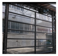 Automatic Vertical Folding Movable Modern Motorized Retractable Glass Walls Hospital/School Interior Door Lifting Partition